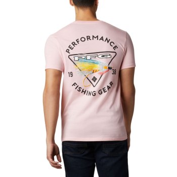 Columbia PFG La Ment, Camiseta Rosas Para Hombre | 396452-LTG